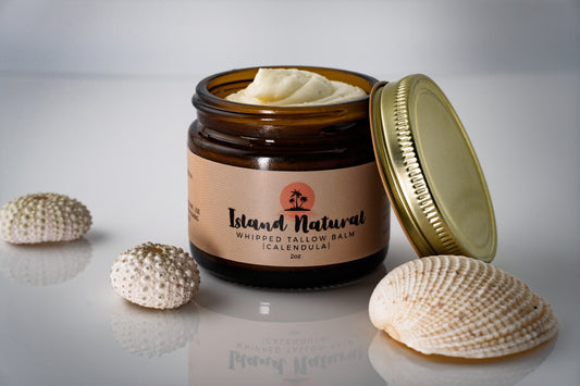 Maui tallow balm unscented calendula whipped moisturizer jar