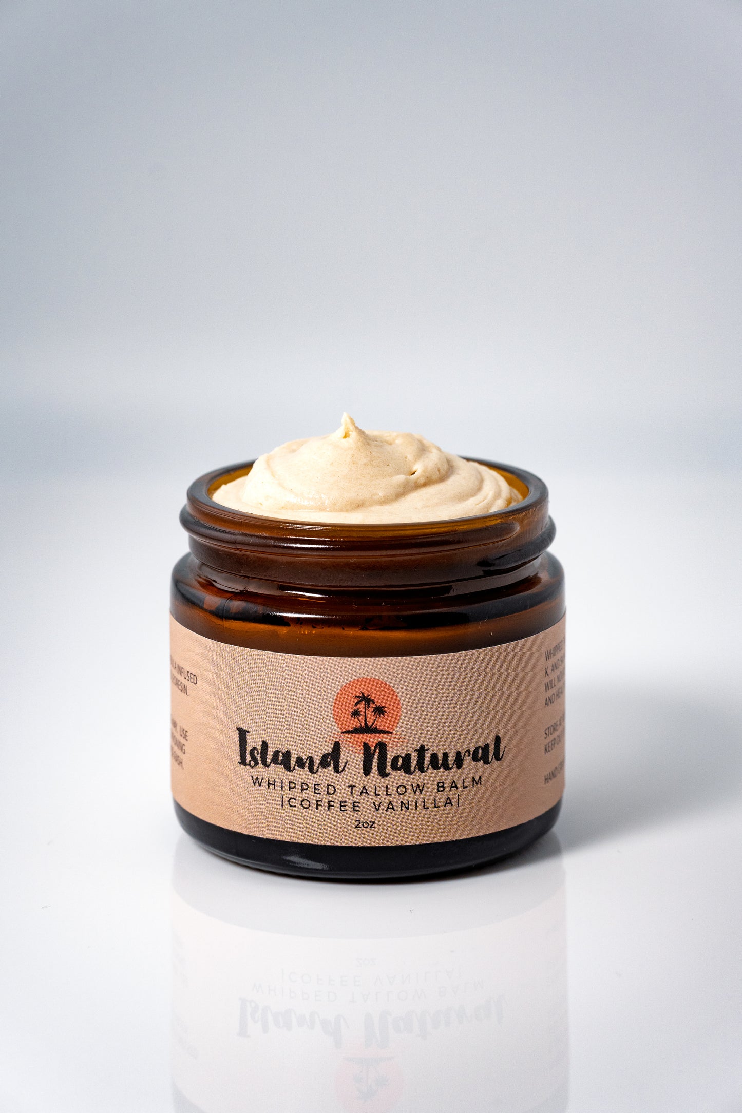 Maui tallow balm coffee vanilla whipped moisturizer jar
