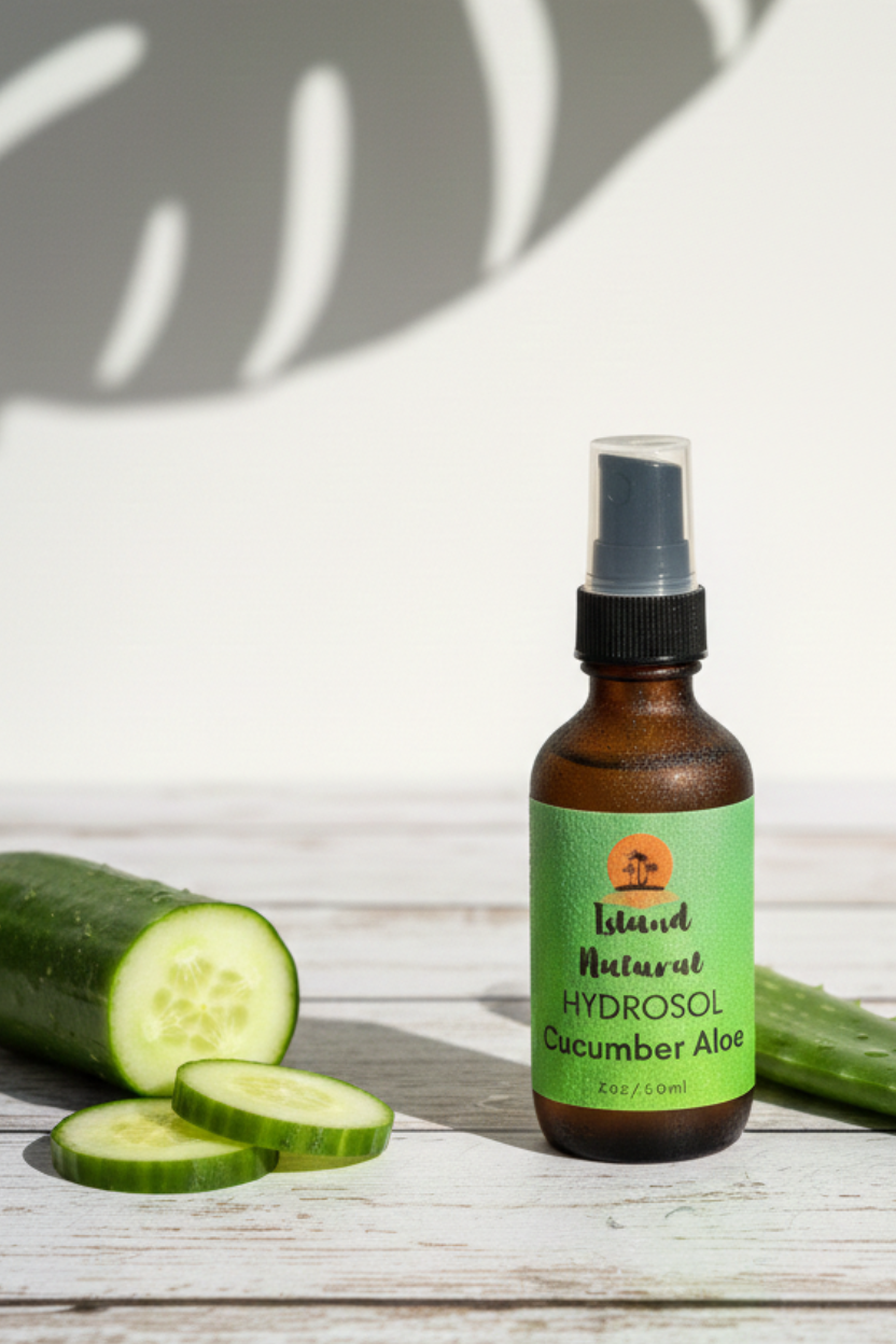 Cucumber aloe Maui hydrosol cooling skin tonic by Island Natural Skincare